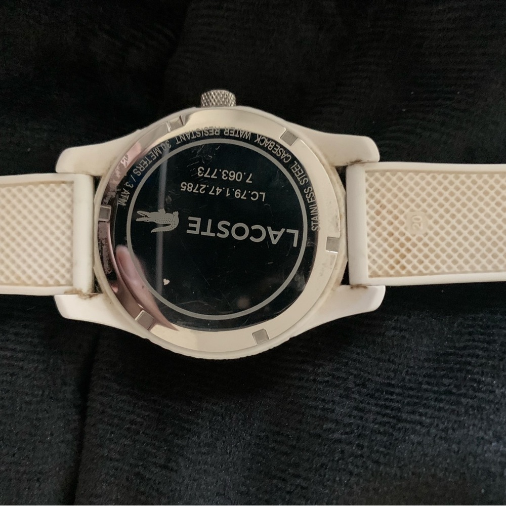 White Lacoste watch